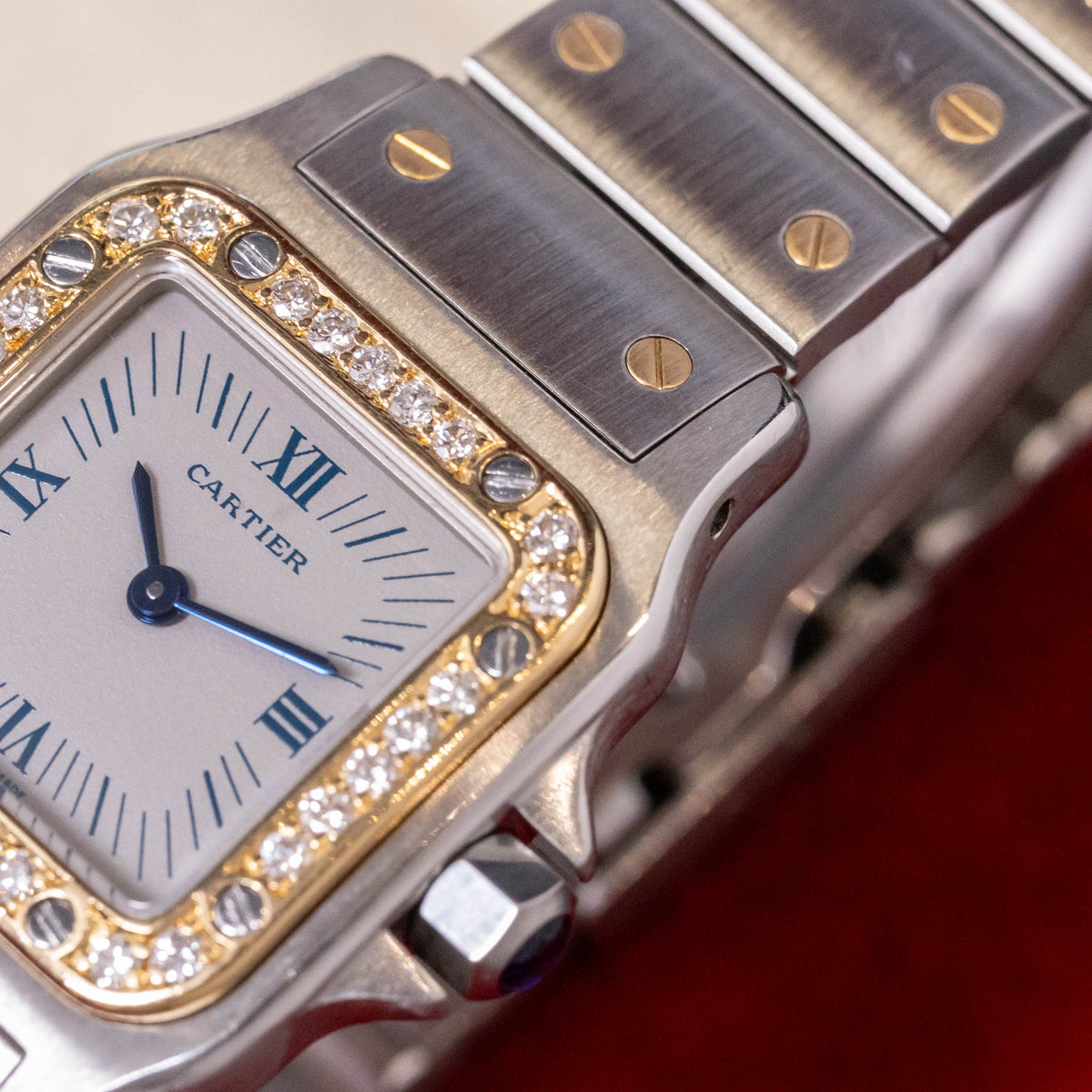 Cartier Santos Diamond Bezel Bicolor | New Cartier Service | 2 Years Cartier Warranty