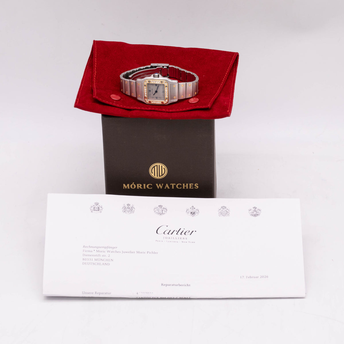 Cartier Santos Diamond Bezel Bicolor | New Cartier Service | 2 Years Cartier Warranty