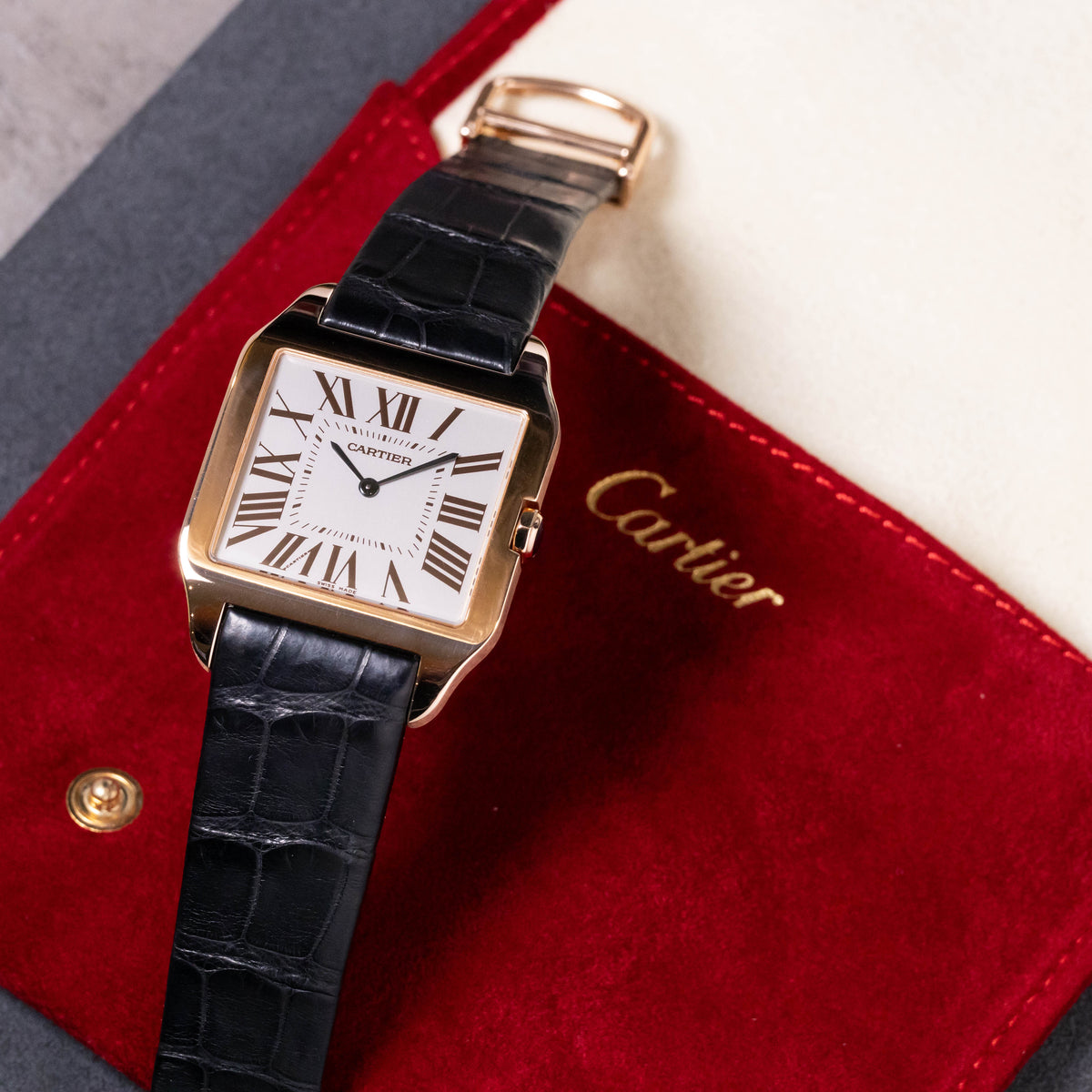 Cartier Santos Dumont 18kt Roségold | New Cartier Service | Cartier Warranty