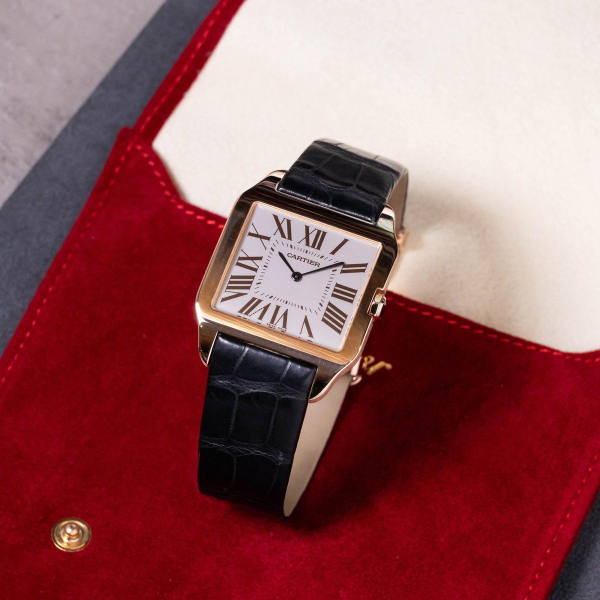 Cartier Santos Dumont 18kt Roségold | New Cartier Service | Cartier Warranty