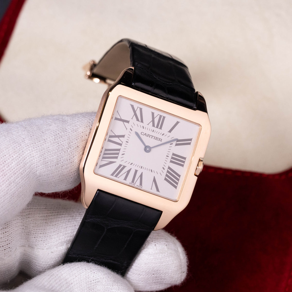 Cartier Santos Dumont 18kt Roségold | New Cartier Service | Cartier Warranty