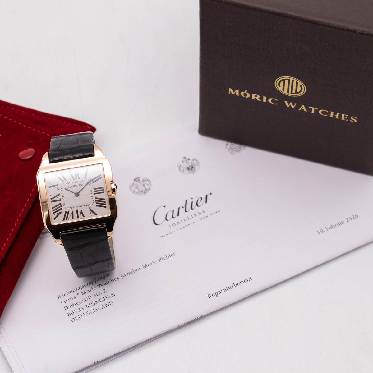 Cartier Santos Dumont 18kt Roségold | New Cartier Service | Cartier Warranty