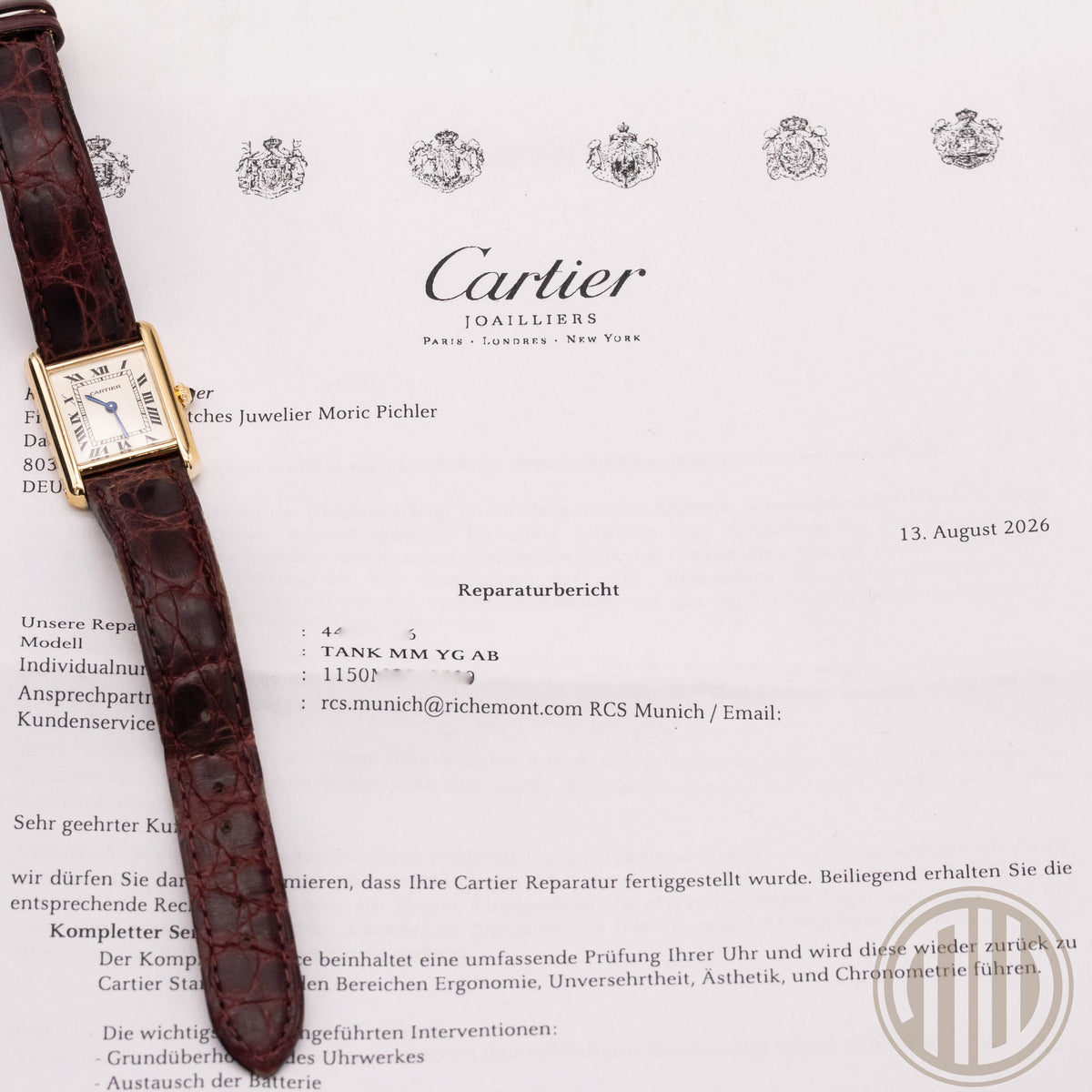 Cartier Tank Louis Cartier 18kt Gold | New Cartier Service | Cartier Warranty