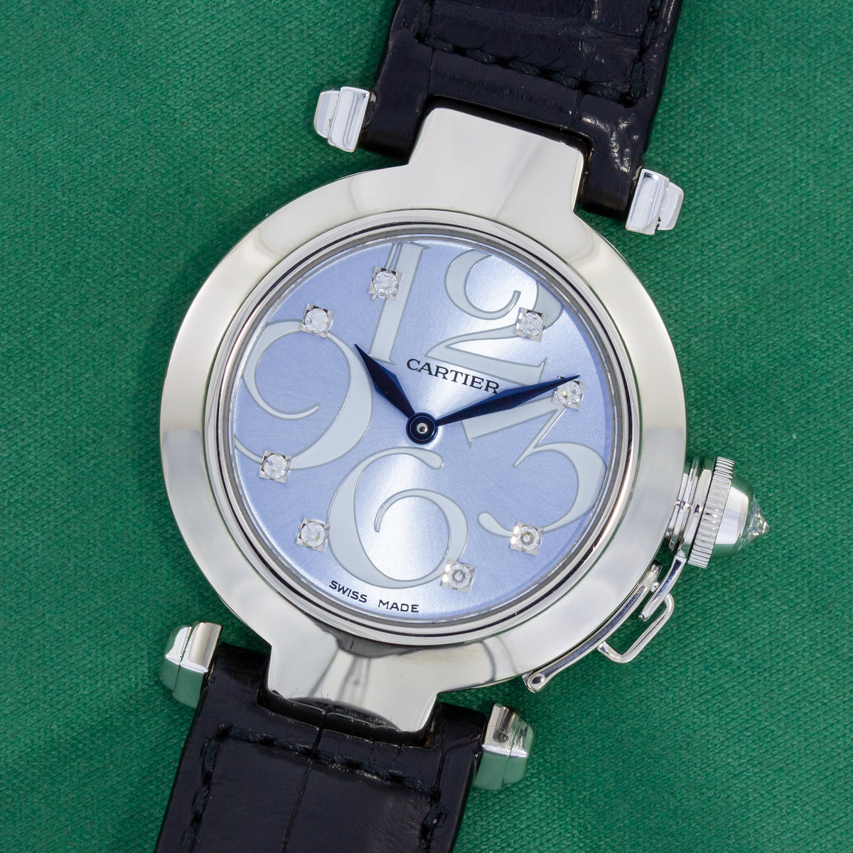 Cartier Pasha Lady | White Gold | Blue Diamond Dial | 2008 | 2813