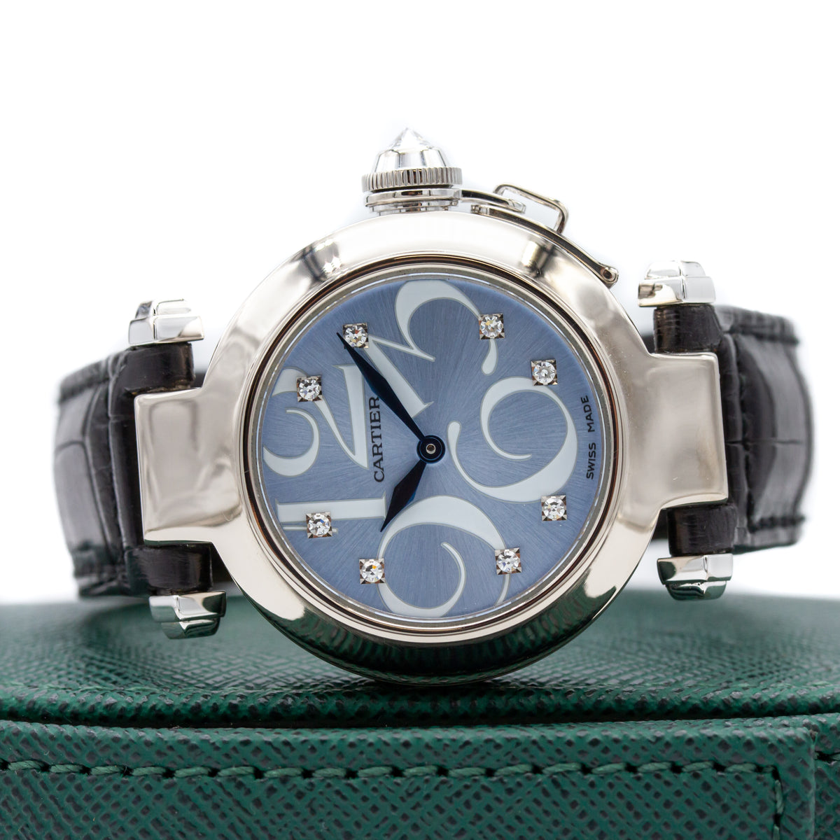 Cartier Pasha Lady | White Gold | Blue Diamond Dial | 2008 | 2813