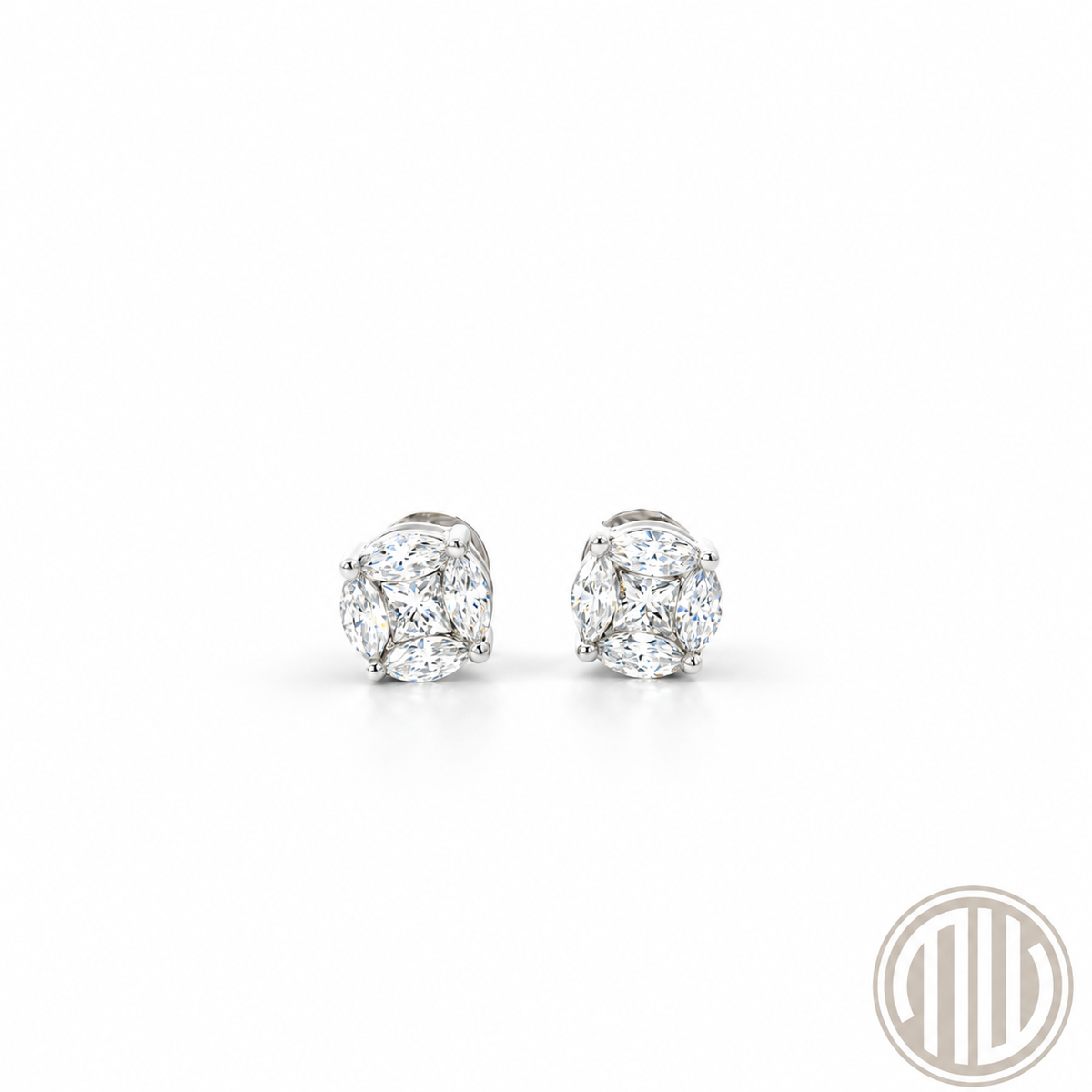 Diamant Ohrstecker/Earrings 750 Weißgold