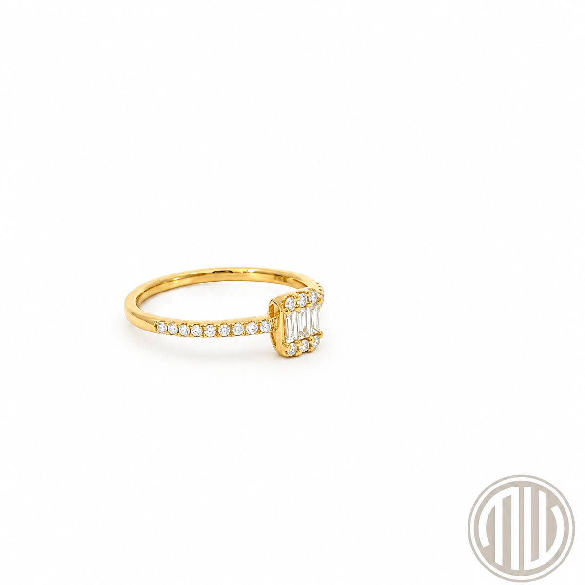Diamant Baguette Ring 750 Gelbgold 0.27ct