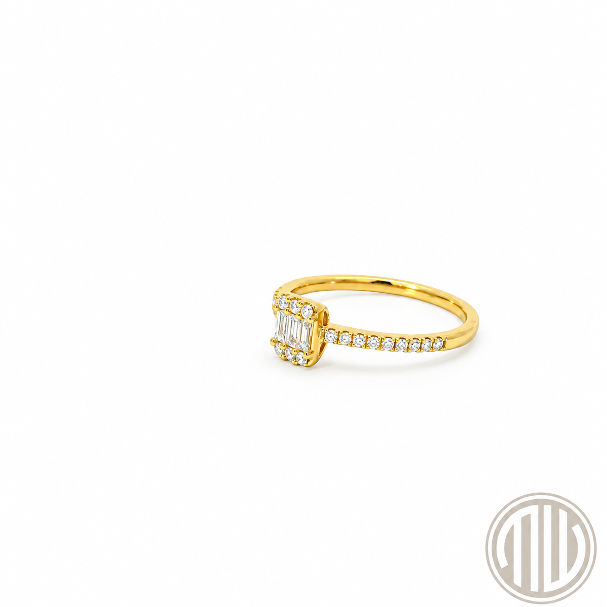 Diamant Baguette Ring 750 Gelbgold 0.27ct