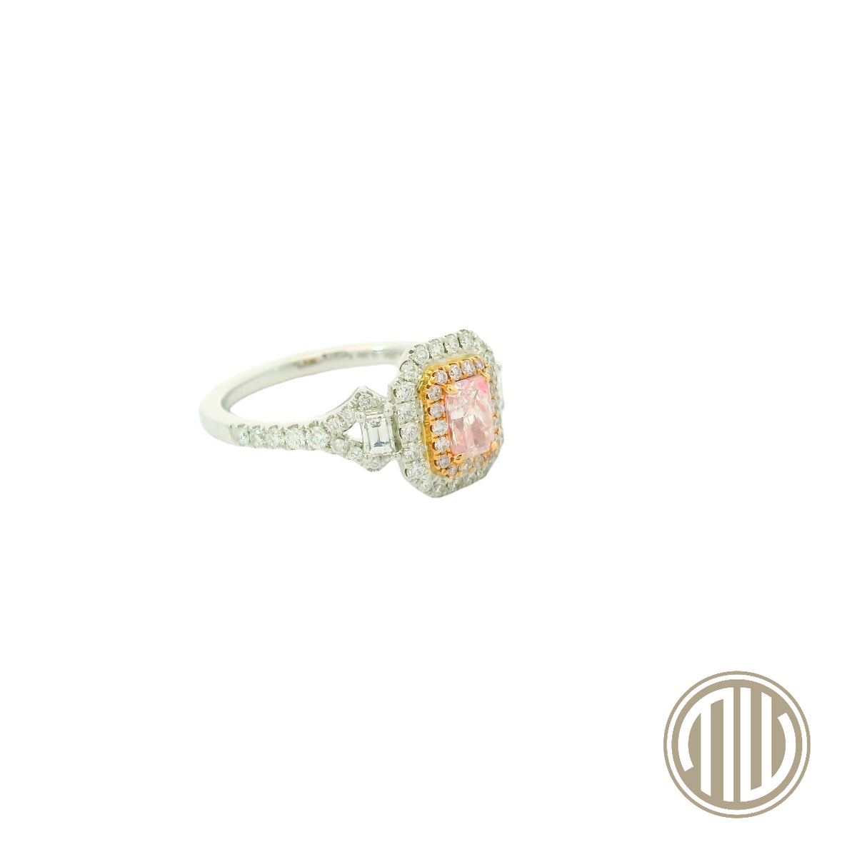 Pink Diamond Ring 750 Weißgold