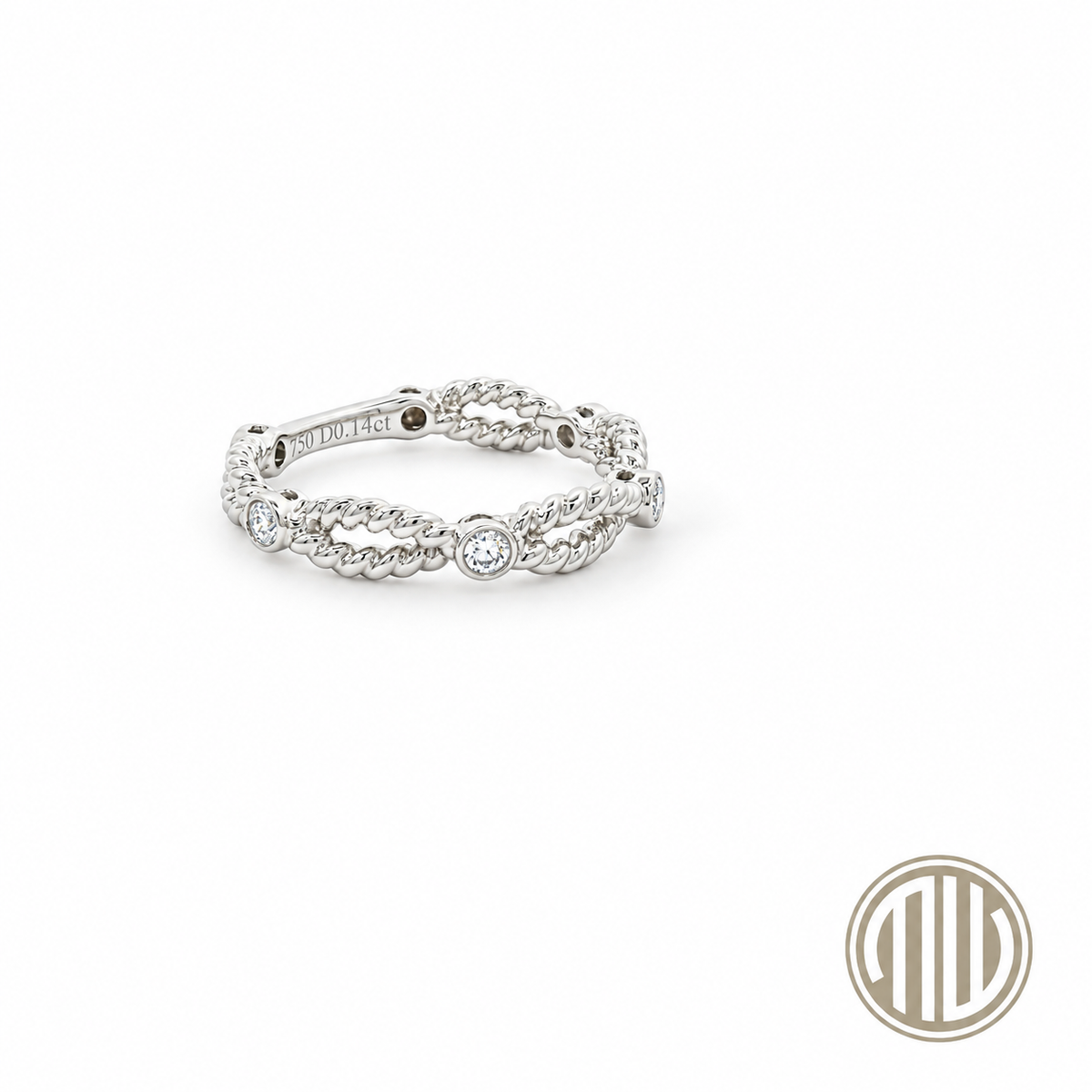 Brilliant Ring Kordell 750 Weißgold 0.14ct