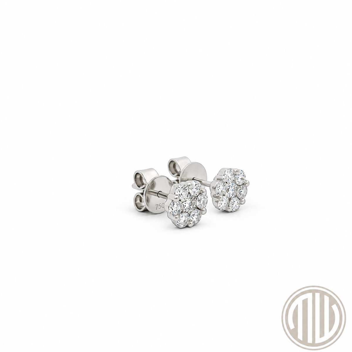 Diamant Ohrstecker/Earrings 750 Weißgold 0.66ct
