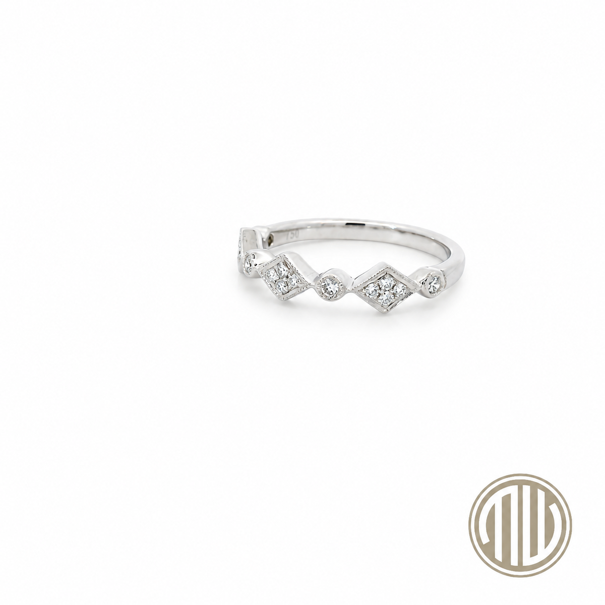 Diamant Ring 750 Weißgold 0.17ct