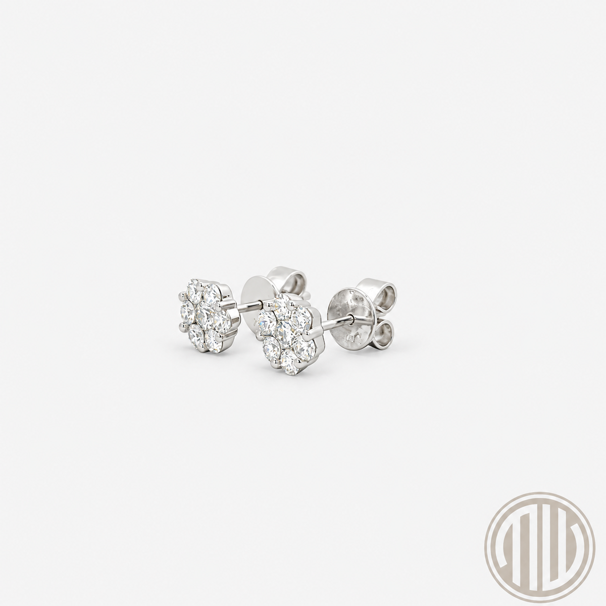 Diamant Ohrstecker/Earrings 750 Weißgold 0.66ct