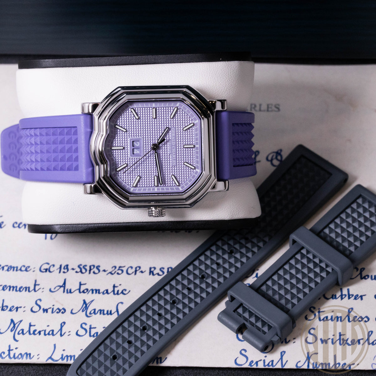 Gerald Charles Maestro GC19 Becker Limited Edition | Lavendel Clous-de-Paris-Muster | New