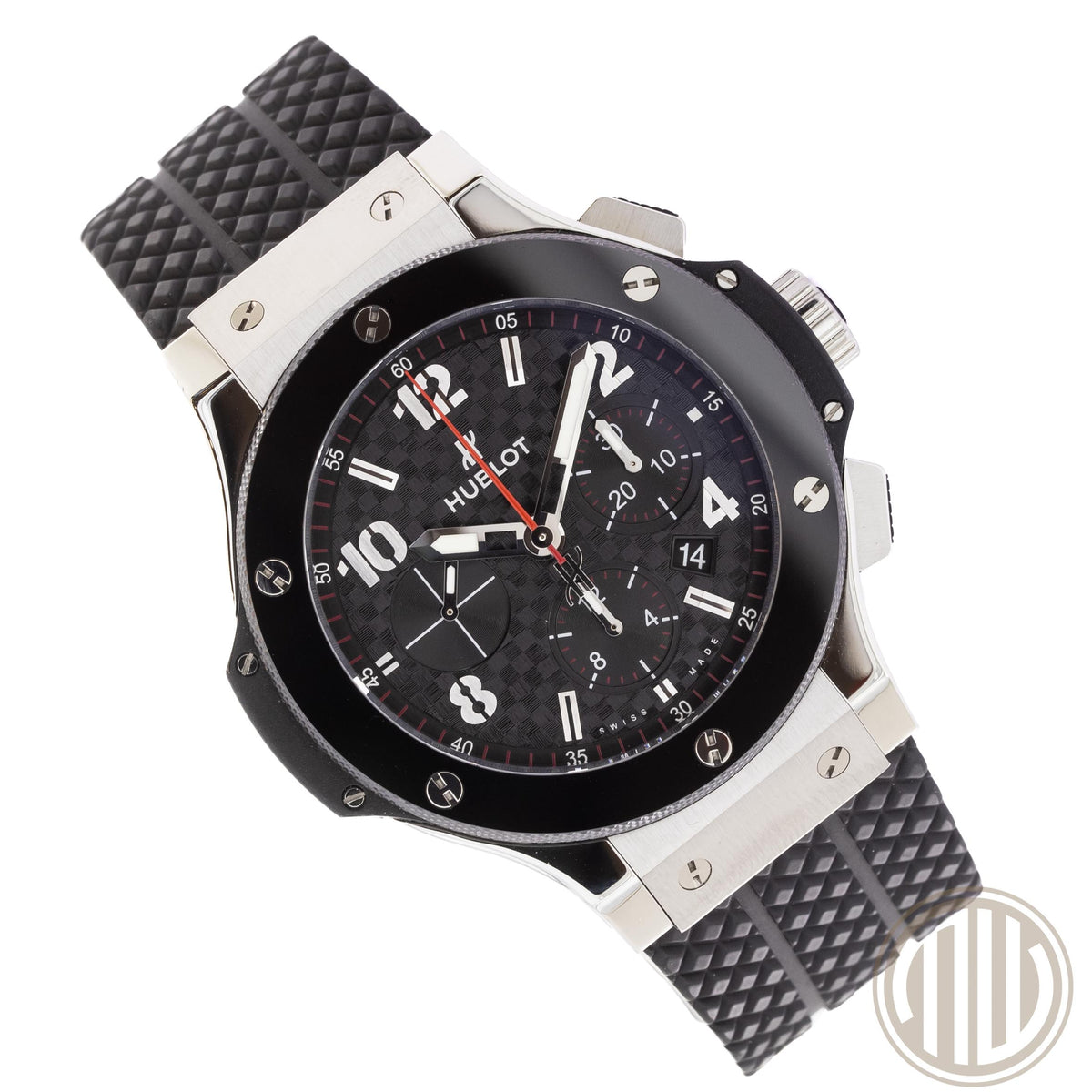 Hublot Big Bang 44 mm Chronograph Carbon Dial | Rubber-Strap | Steel-Ceramic | Box and Papers | 2020