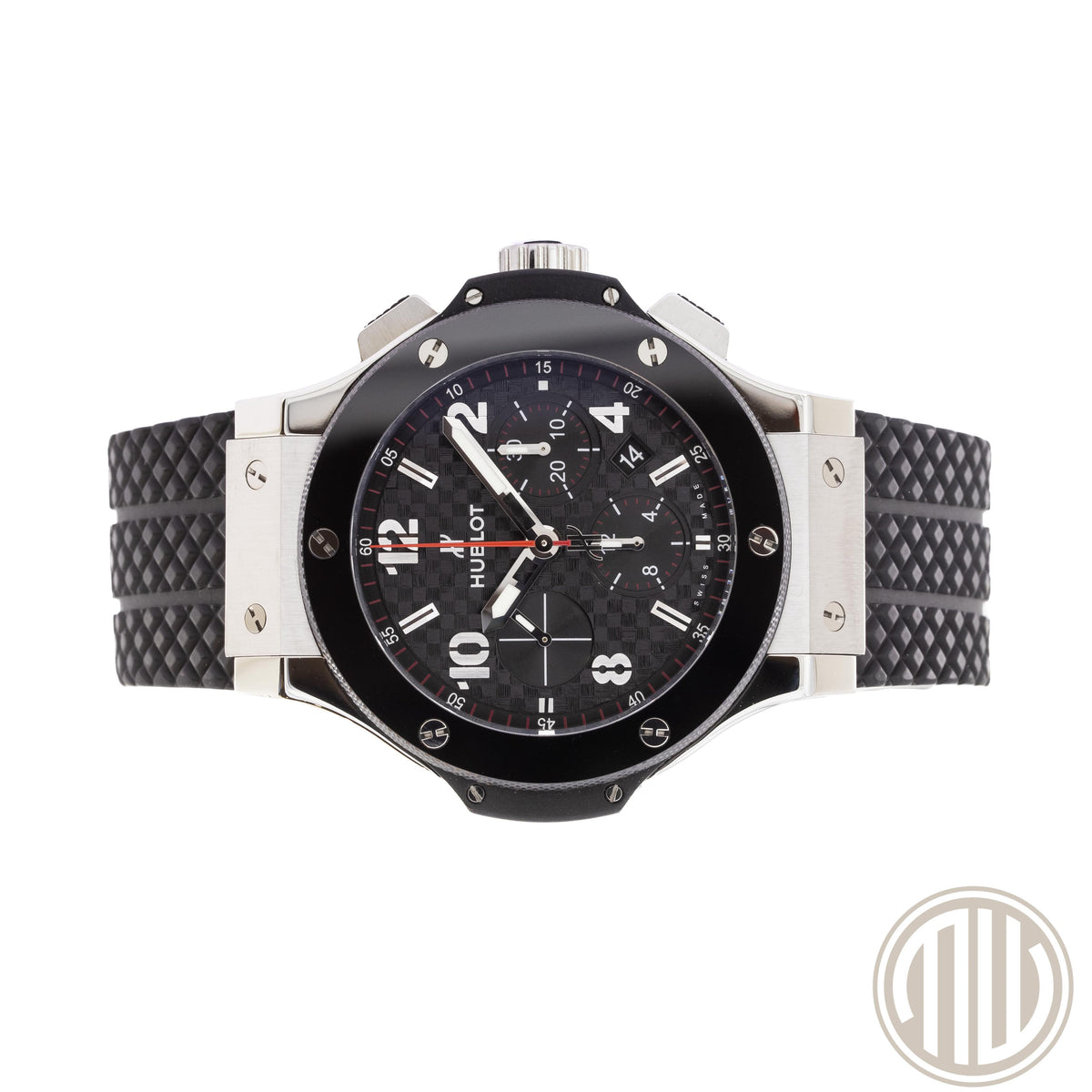 Hublot Big Bang 44 mm Chronograph Carbon Dial | Rubber-Strap | Steel-Ceramic | Box and Papers | 2020