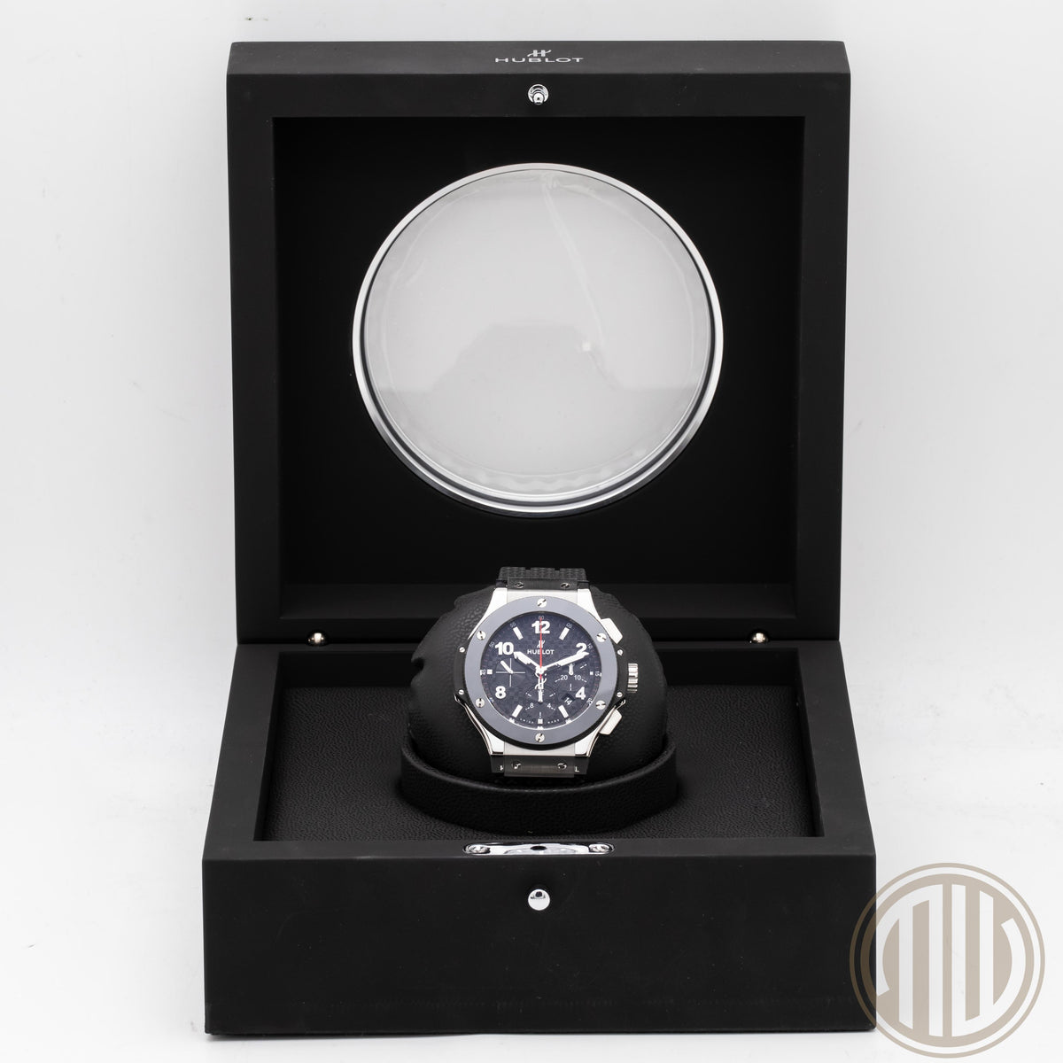 Hublot Big Bang 44 mm Chronograph Carbon Dial | Rubber-Strap | Steel-Ceramic | Box and Papers | 2020