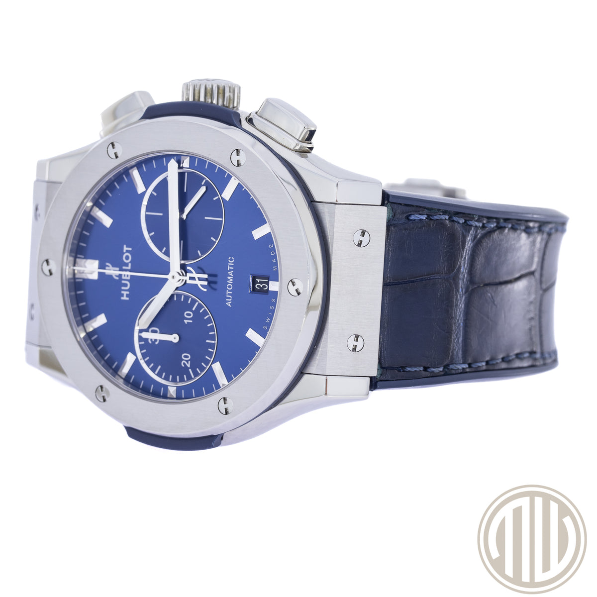 Hublot Classic Fusion Chronograph Blue Chronograph Steel | Blue Dial | Box and Papers | 2018