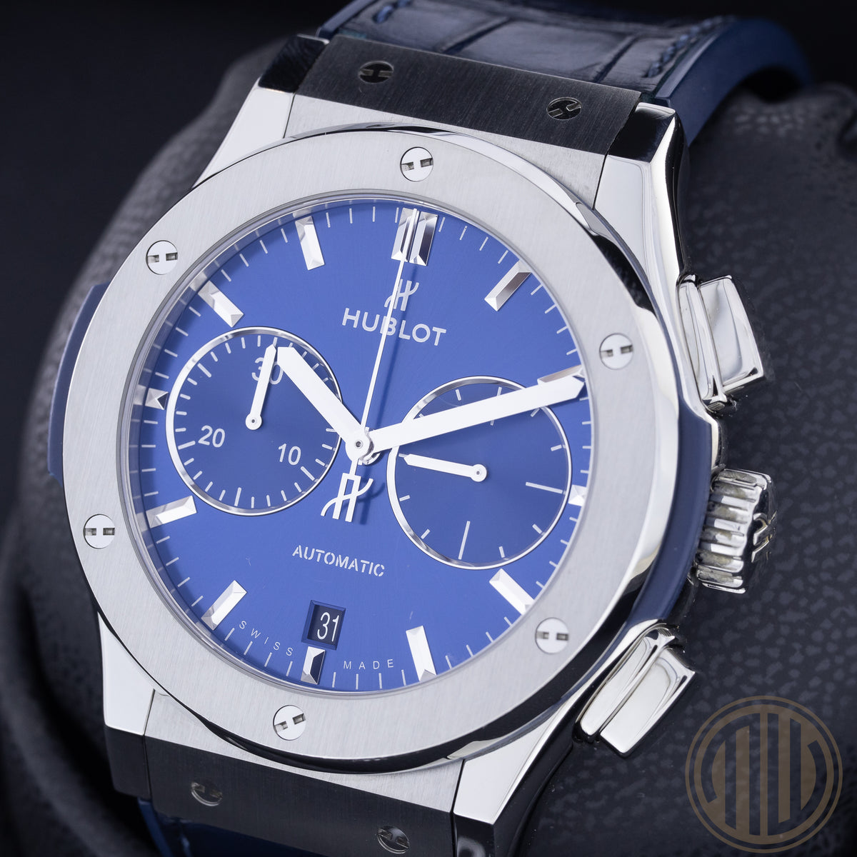 Hublot Classic Fusion Chronograph Blue Chronograph Steel | Blue Dial | Box and Papers | 2018