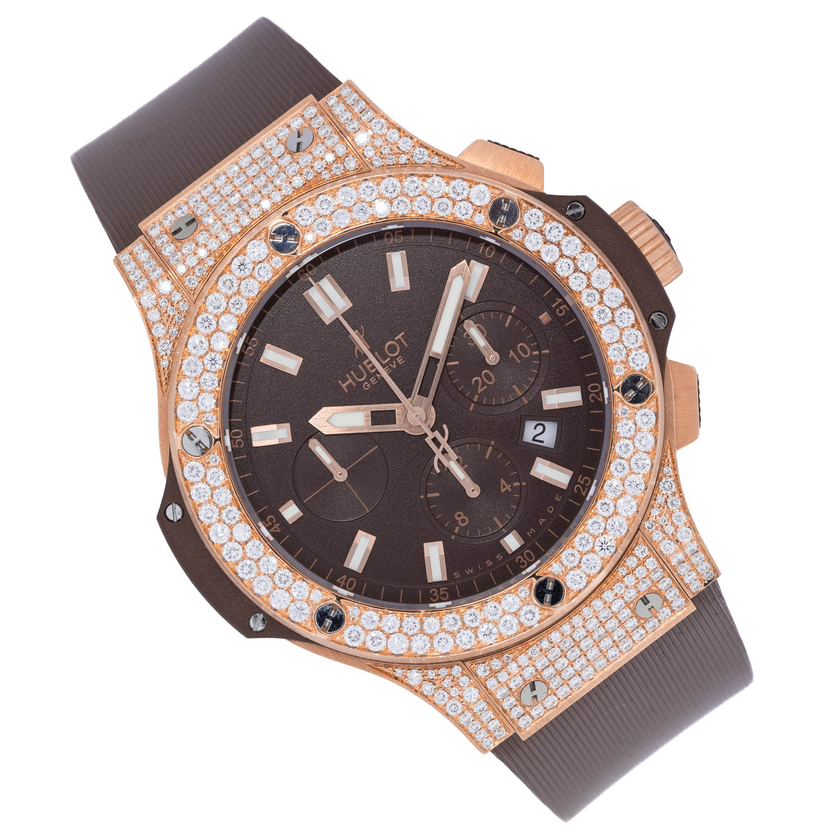 Hublot Big Bang 44 mm Evolution Cappuccino Factory Diamond | Brown Dial | Box and Papers | 2012