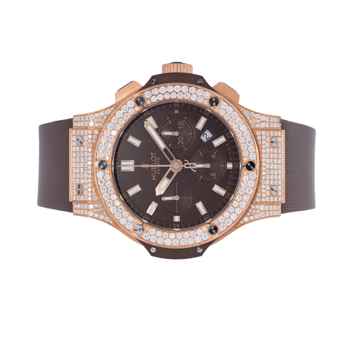 Hublot Big Bang 44 mm Evolution Cappuccino Factory Diamond | Brown Dial | Box and Papers | 2012