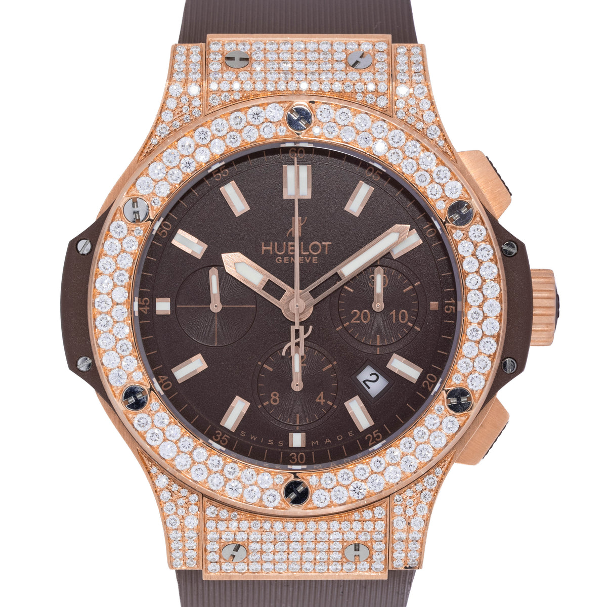 Hublot Big Bang 44 mm Evolution Cappuccino Factory Diamond | Brown Dial | Box and Papers | 2012