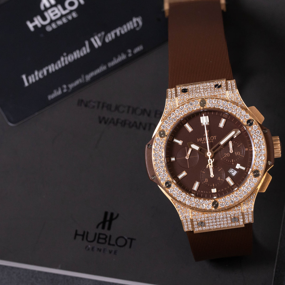 Hublot Big Bang 44 mm Evolution Cappuccino Factory Diamond | Brown Dial | Box and Papers | 2012