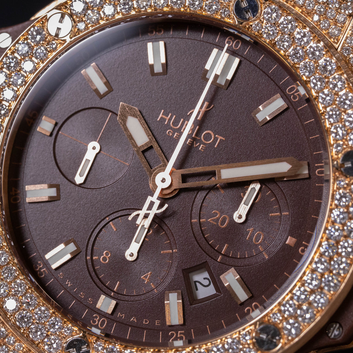 Hublot Big Bang 44 mm Evolution Cappuccino Factory Diamond | Brown Dial | Box and Papers | 2012