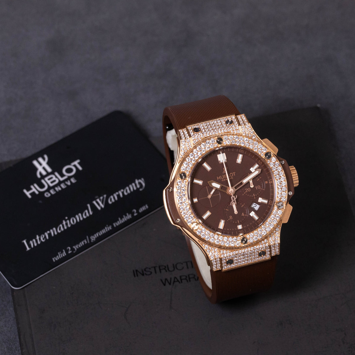 Hublot Big Bang 44 mm Evolution Cappuccino Factory Diamond | Brown Dial | Box and Papers | 2012