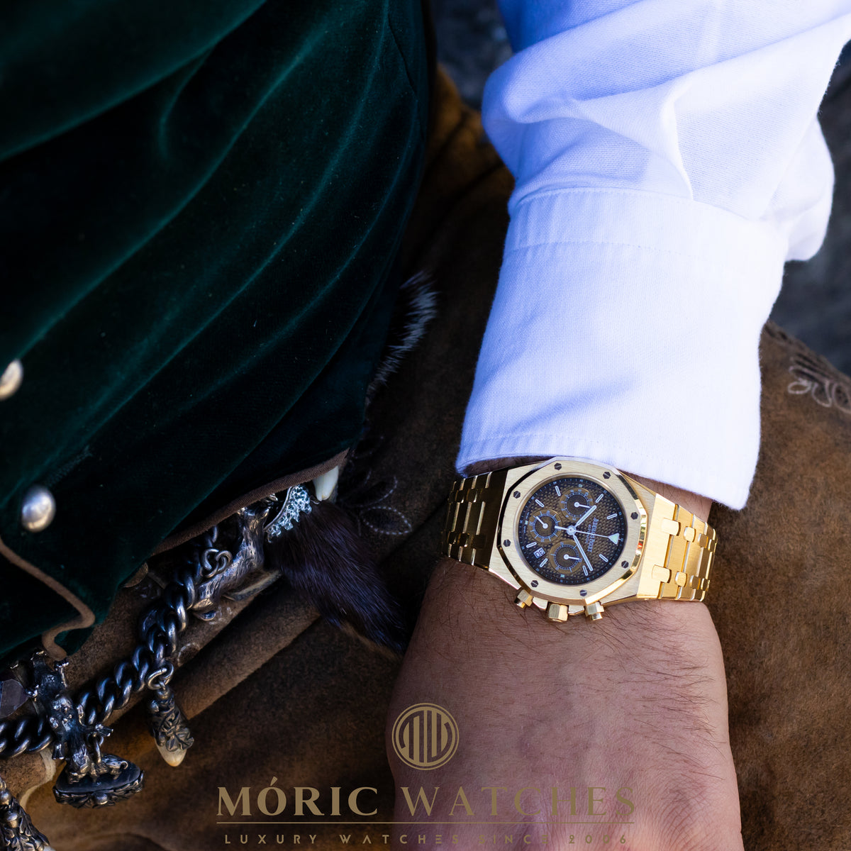 Audemars Piguet Royal Oak Chronograph Tropical Dial | 18kt Yellowgold | AP-Extract | 1999 | 25860BA