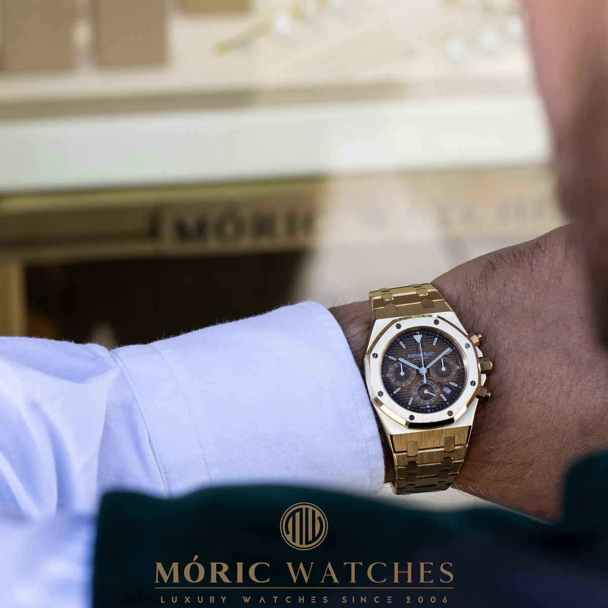 Audemars Piguet Royal Oak Chronograph Tropical Dial | 18kt Yellowgold | AP-Extract | 1999 | 25860BA