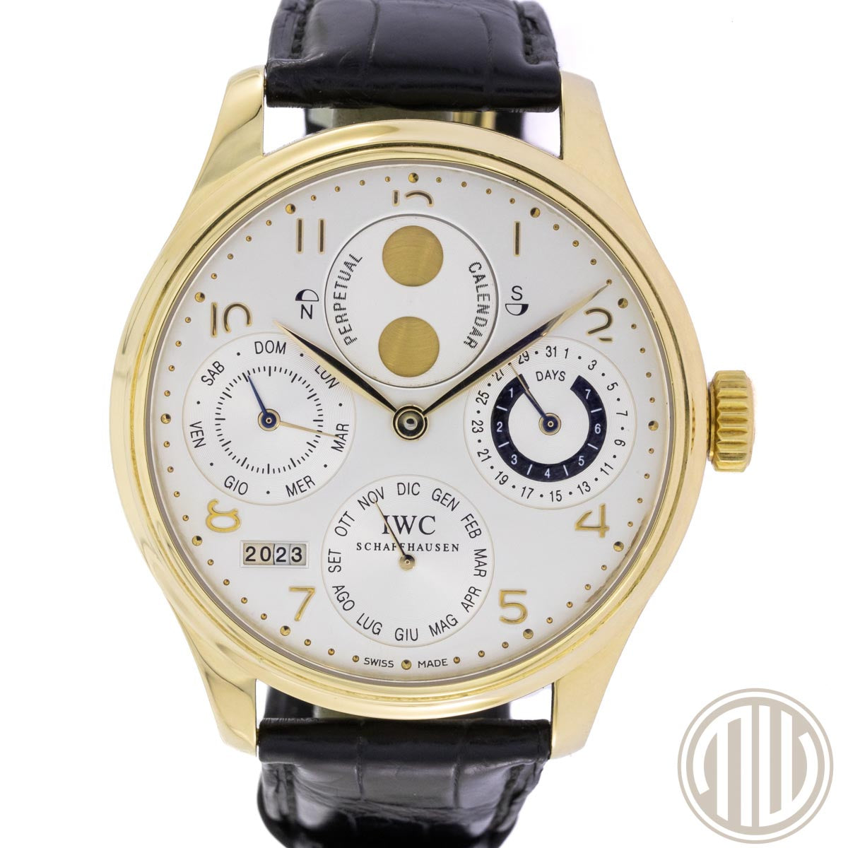 IWC Portugieser Ewiger Kalender Perpetual Calendar | 18 Karat Yellowgold | New Service | Box and Papers | 2005