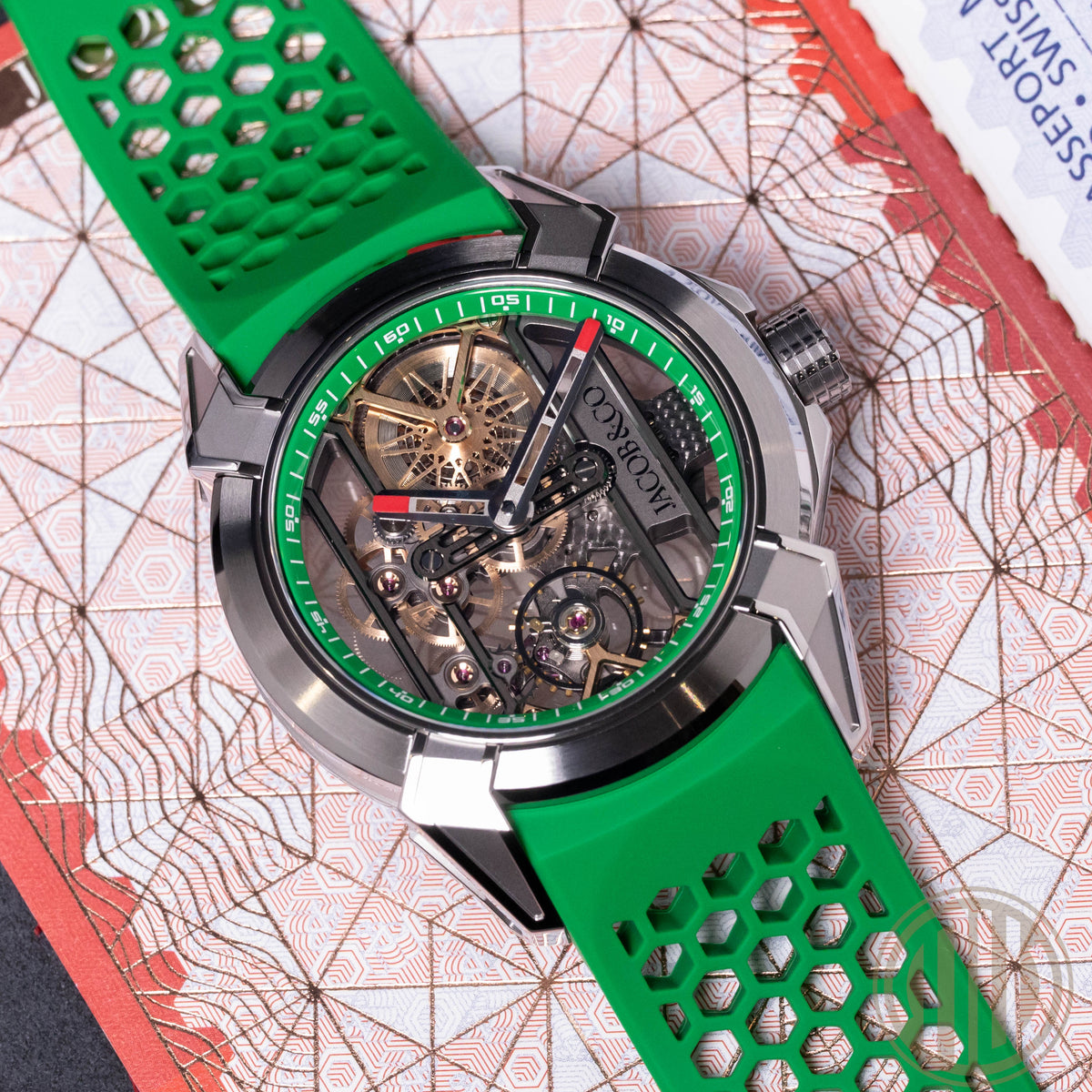 Jacob & Co. Epic X New | Skeleton | Titanium | Green | Box and Papers | 2026