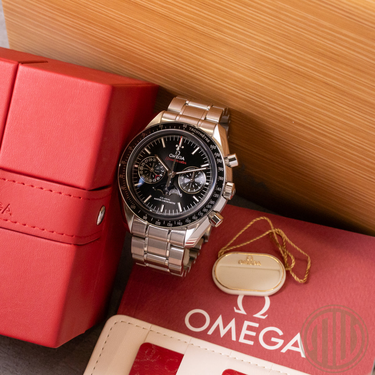 Omega Speedmaster Moonphase Moonwatch Moonphase Stainless-Steel | Box and Papers | 2024
