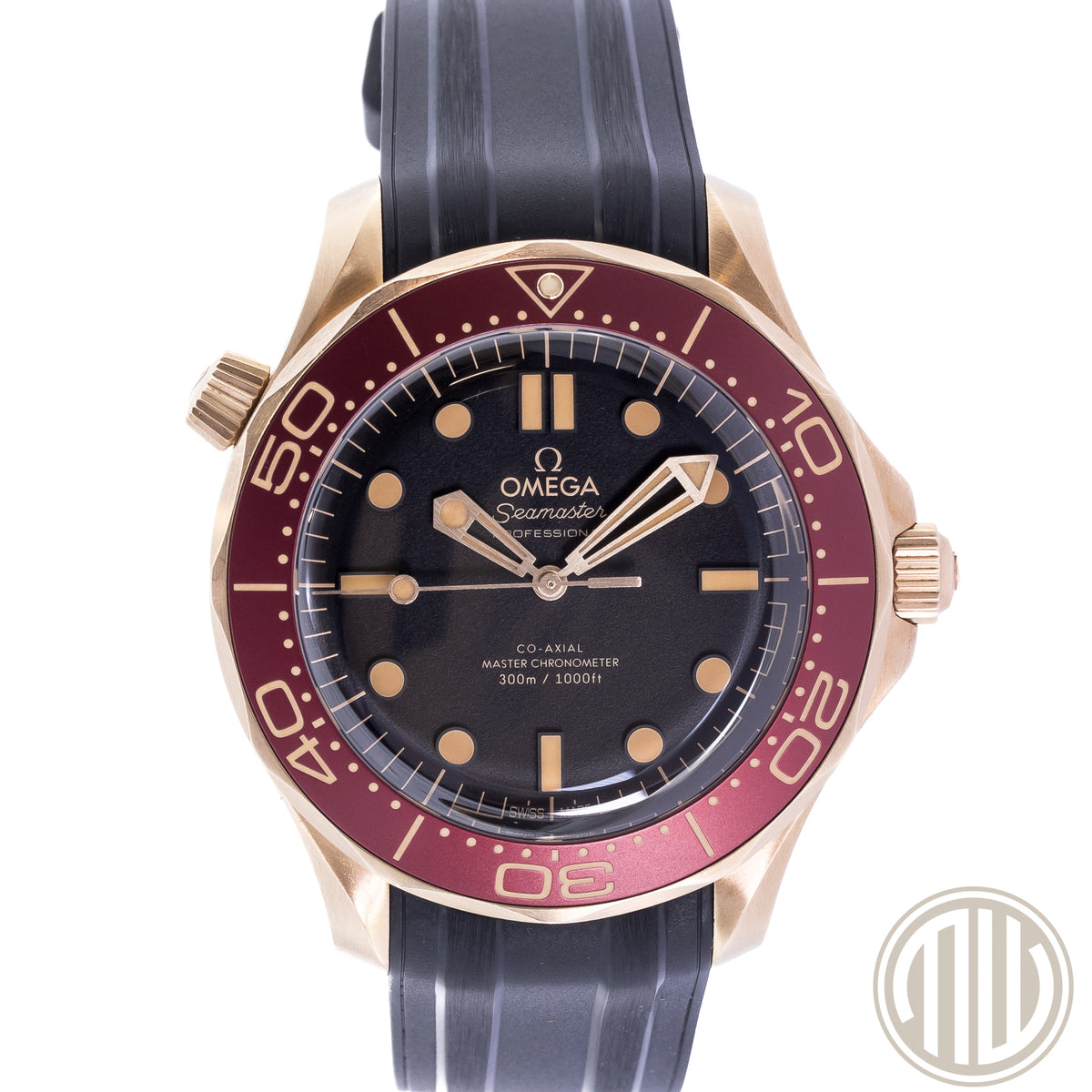 Omega Seamaster Diver 300 M Gold 42 Bronze-Gold Kautschuk