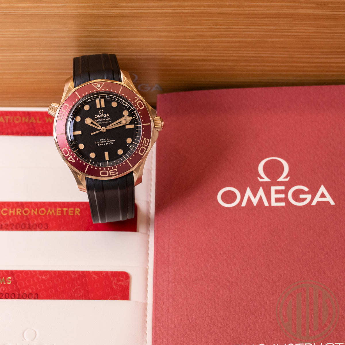 Omega Seamaster Diver 300 M Gold 42 Bronze-Gold | Kautschuk | Fullset | 2025