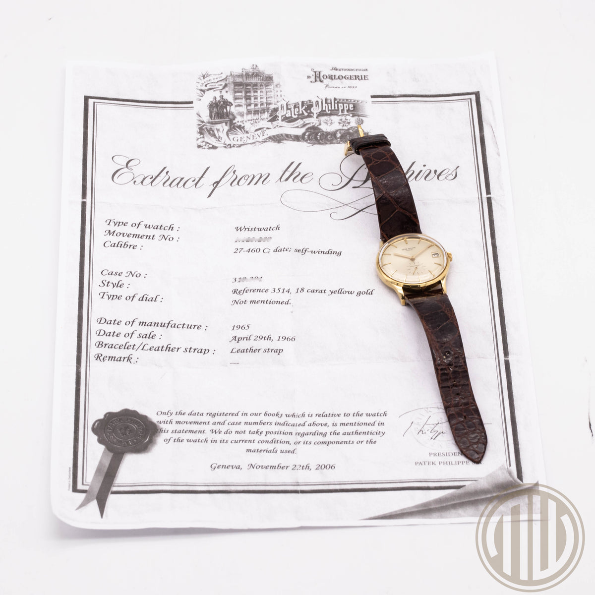 Patek Philippe Calatrava Yellowgold | Automatic | Ref: 3414 | Vintage