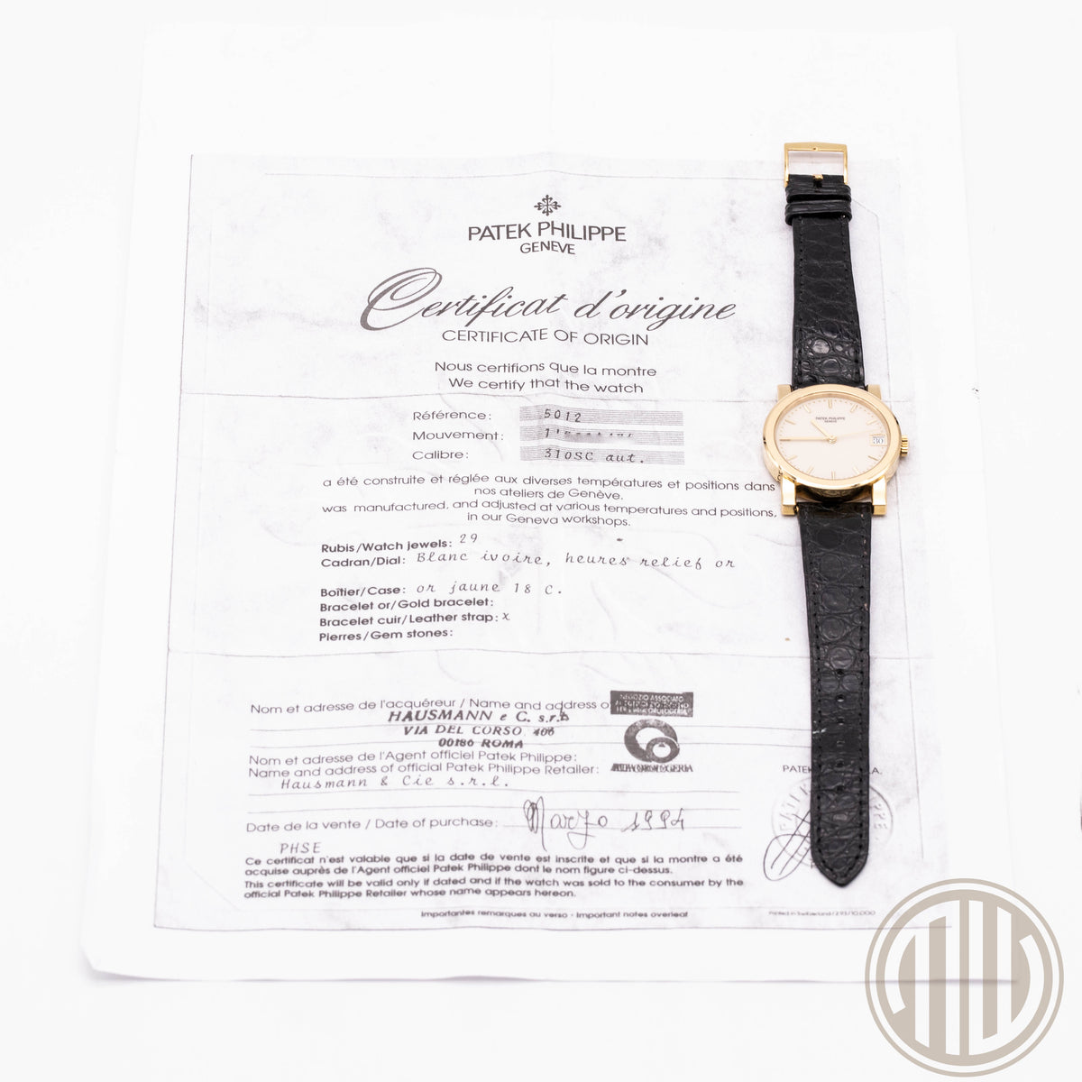 Patek Philippe Calatrava 18k Yellowgold | Automatic | Leather-Strap | 1994