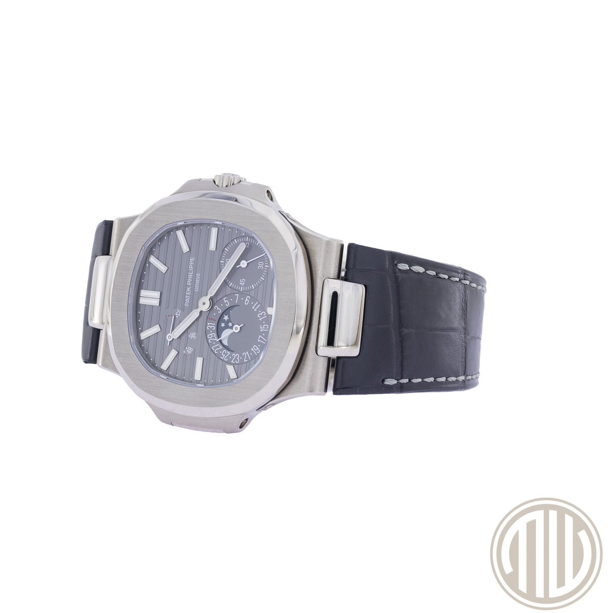 Patek Philippe Nautilus 18kt Whitegold | Moonphase | German Watch | Box and Papers