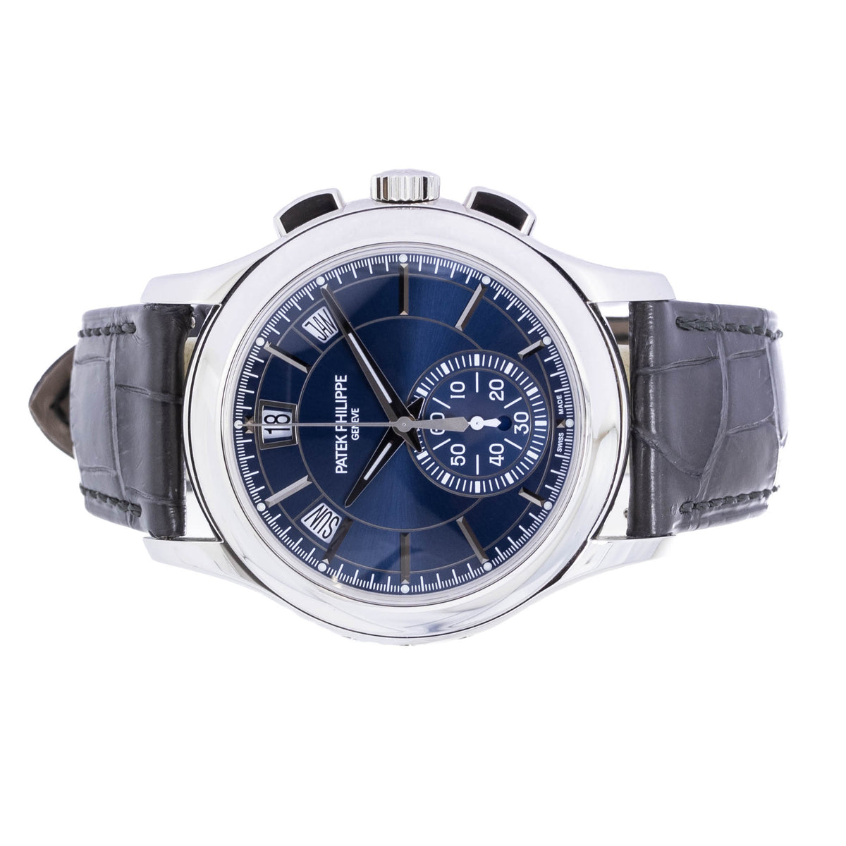 Patek Philippe Annual Calendar Chronograph Flyback | Blue Dial | Platinum | Box and Papers | 2021