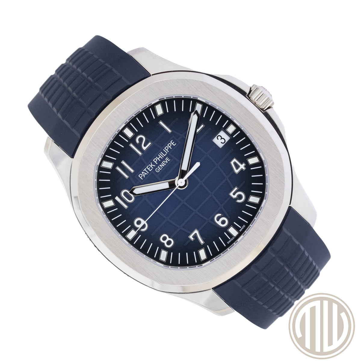 Patek Philippe Aquanaut Blue Dial | 18kt Whitegold | German Watch | Box and Papers