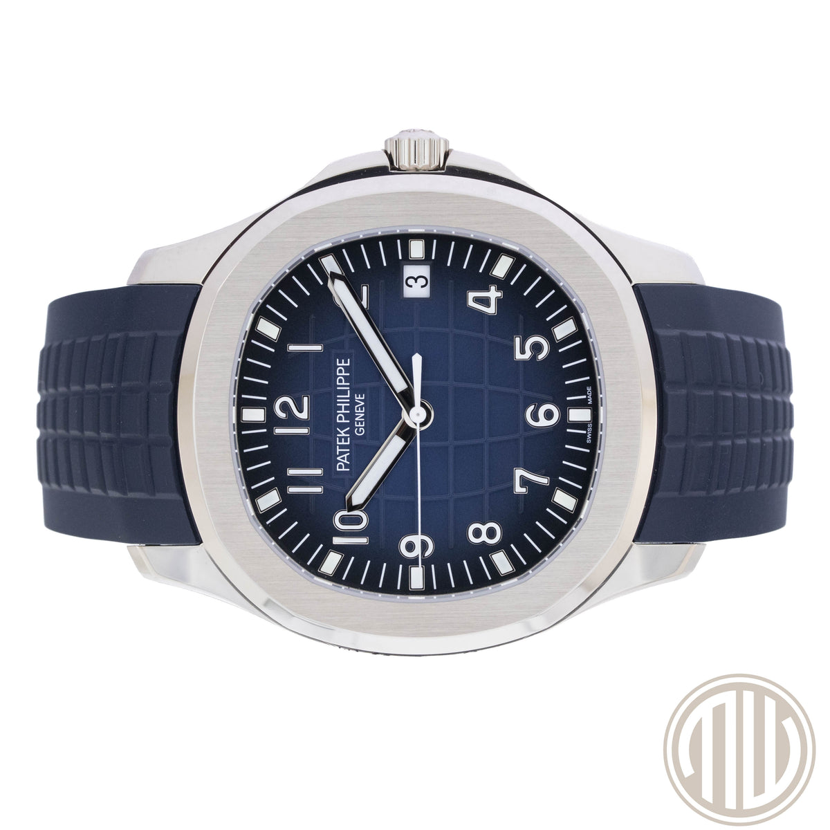 Patek Philippe Aquanaut Blue Dial | 18kt Whitegold | German Watch | Box and Papers