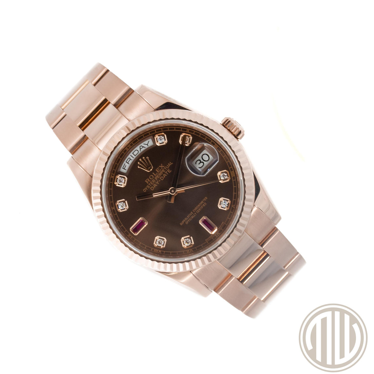 Rolex Day-Date 36 | Oro rosa de 18 quilates | Esfera de rubí | Caja y Papeles | 2015 | 118235