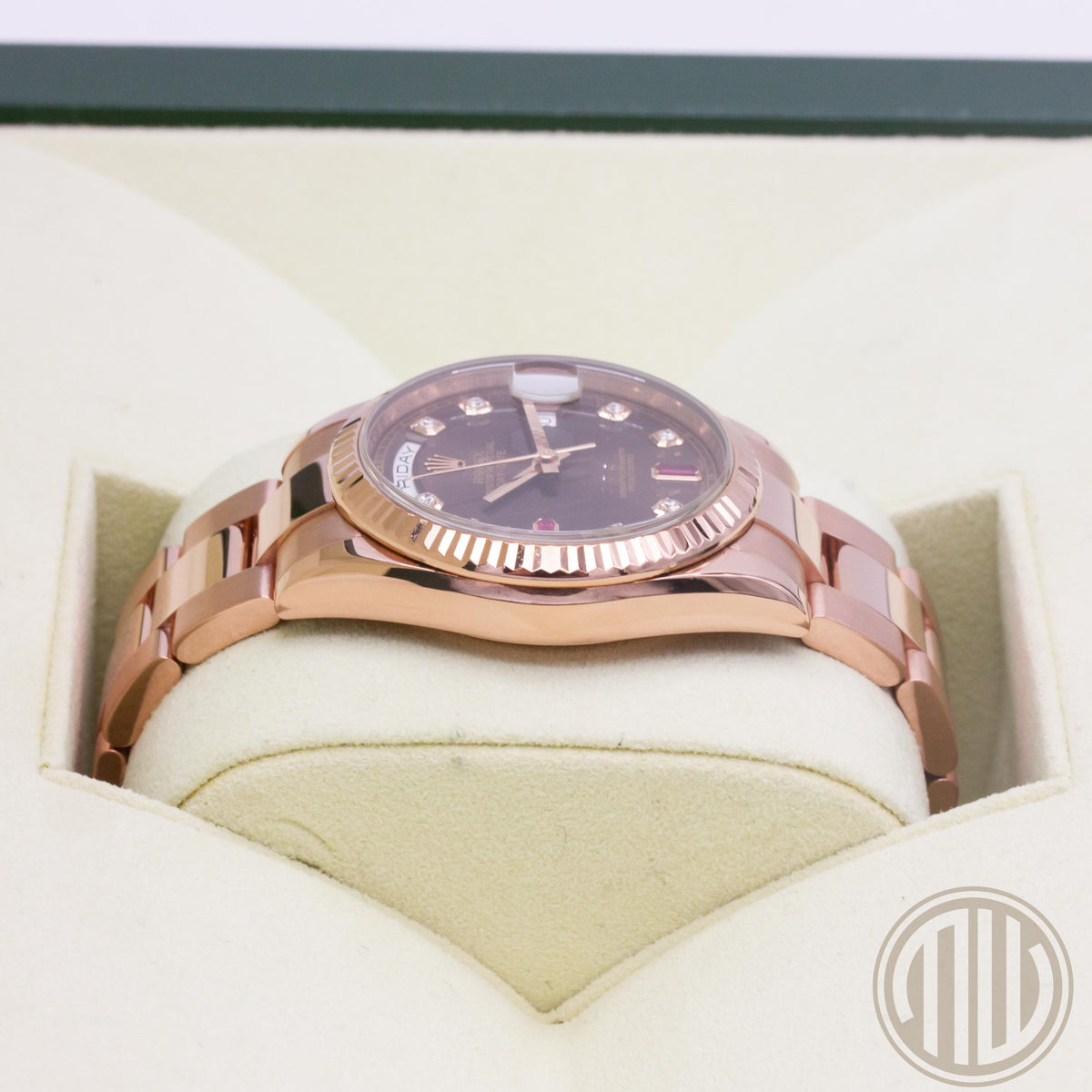 Rolex Day-Date 36 | 18k rose gold | Ruby Dial | Box and Papers | 2015 | 118235