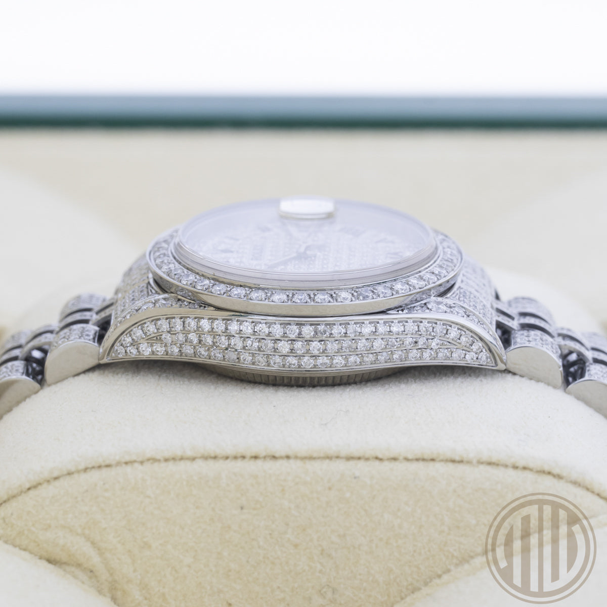 Rolex Oyster Perpetual Lady Date | Iced Out | K-Series | w/Box