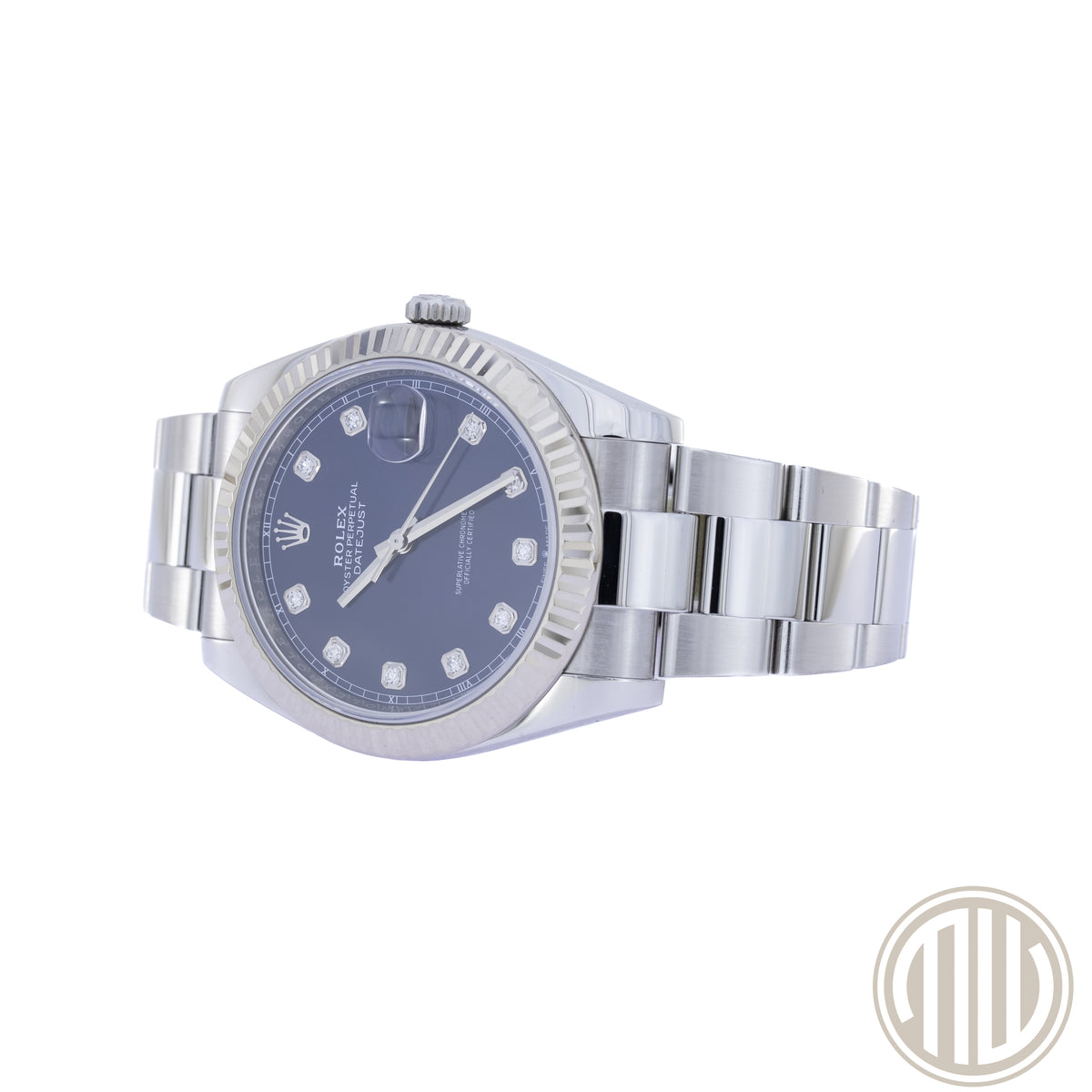 Rolex Datejust 41 Blue Diamond Dial | Fluted Bezel | Box and Papers | 2020 | 126334