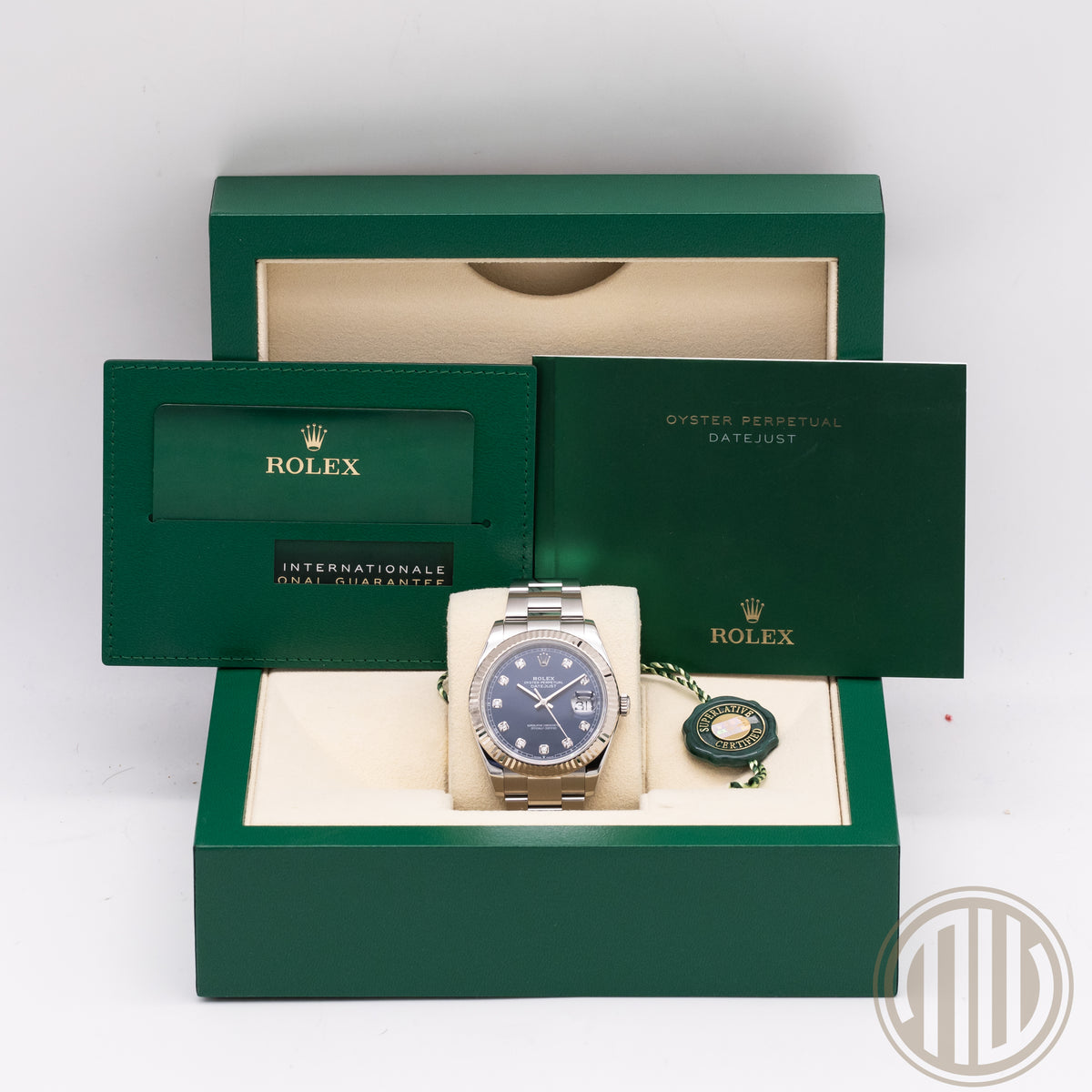 Rolex Datejust 41 Blue Diamond Dial | Fluted Bezel | Box and Papers | 2020 | 126334