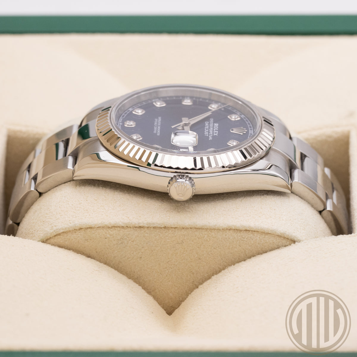 Rolex Datejust 41 Blue Diamond Dial | Fluted Bezel | Box and Papers | 2020 | 126334