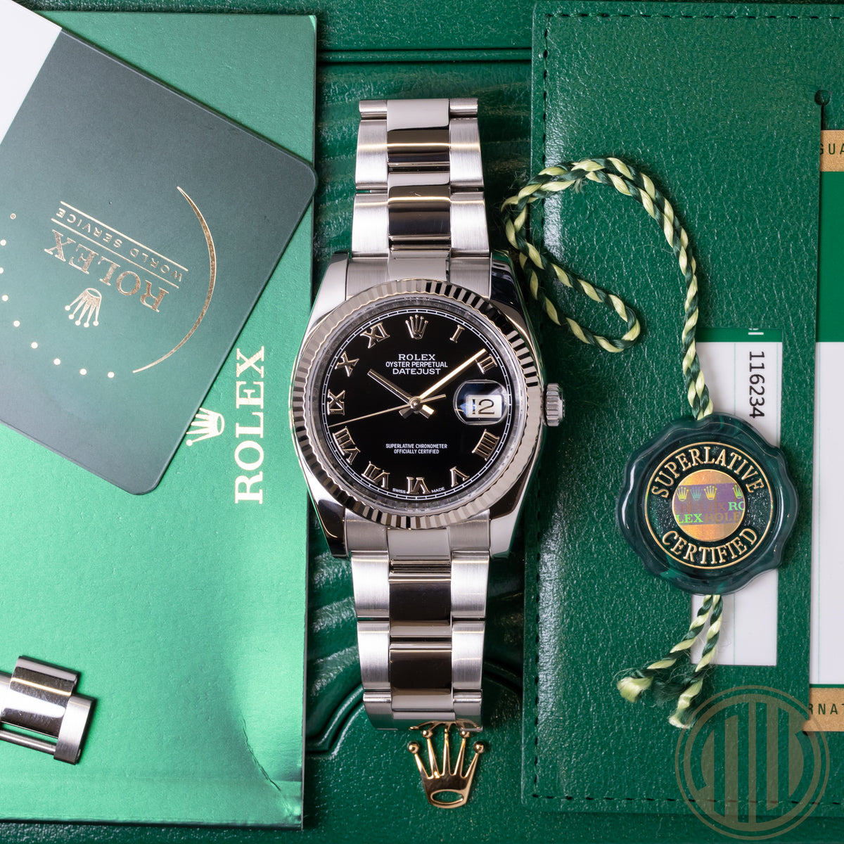 Rolex Datejust 36 Lc100 | New Rolex Service | Whitegold Bezel | Box and Papers | 2016 | 116234