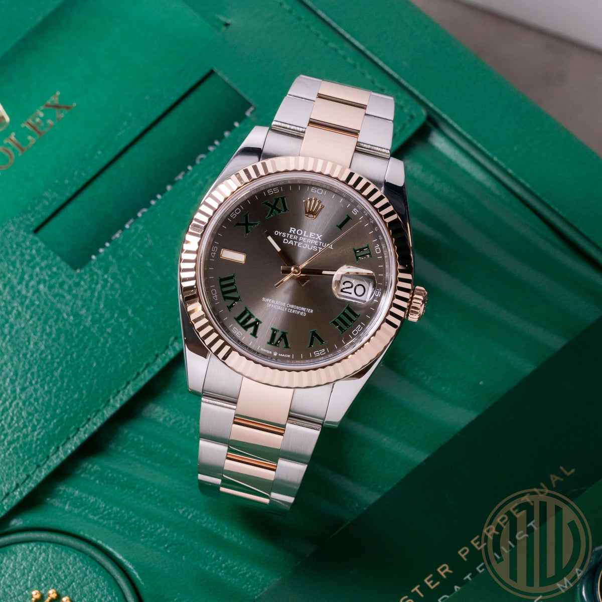 Rolex Datejust 41 Bicolor | Lc100 | Wimbledon Dial | Box and Papers | 2020 | 126331